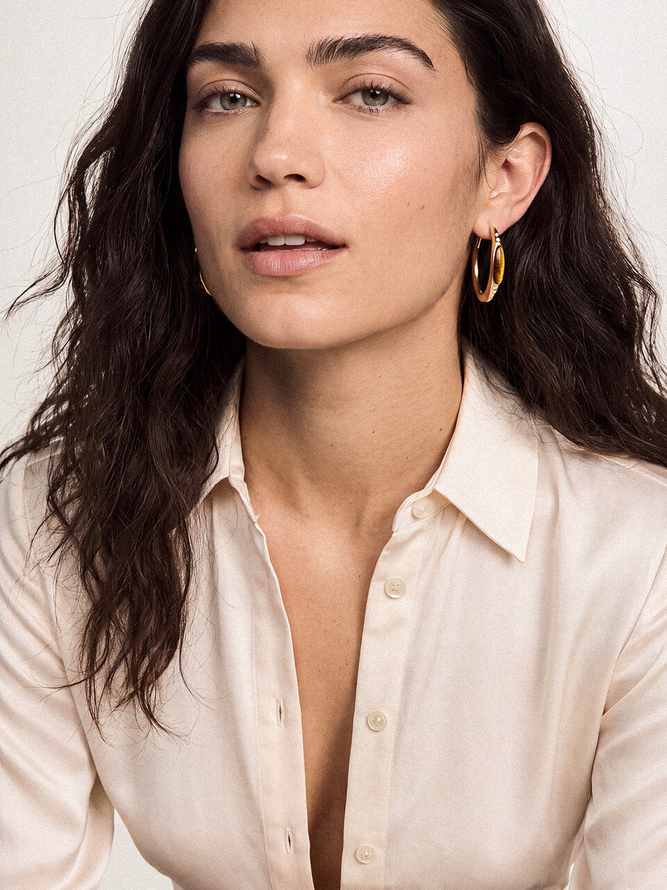 Tiger's Eye Solstice Hoops
