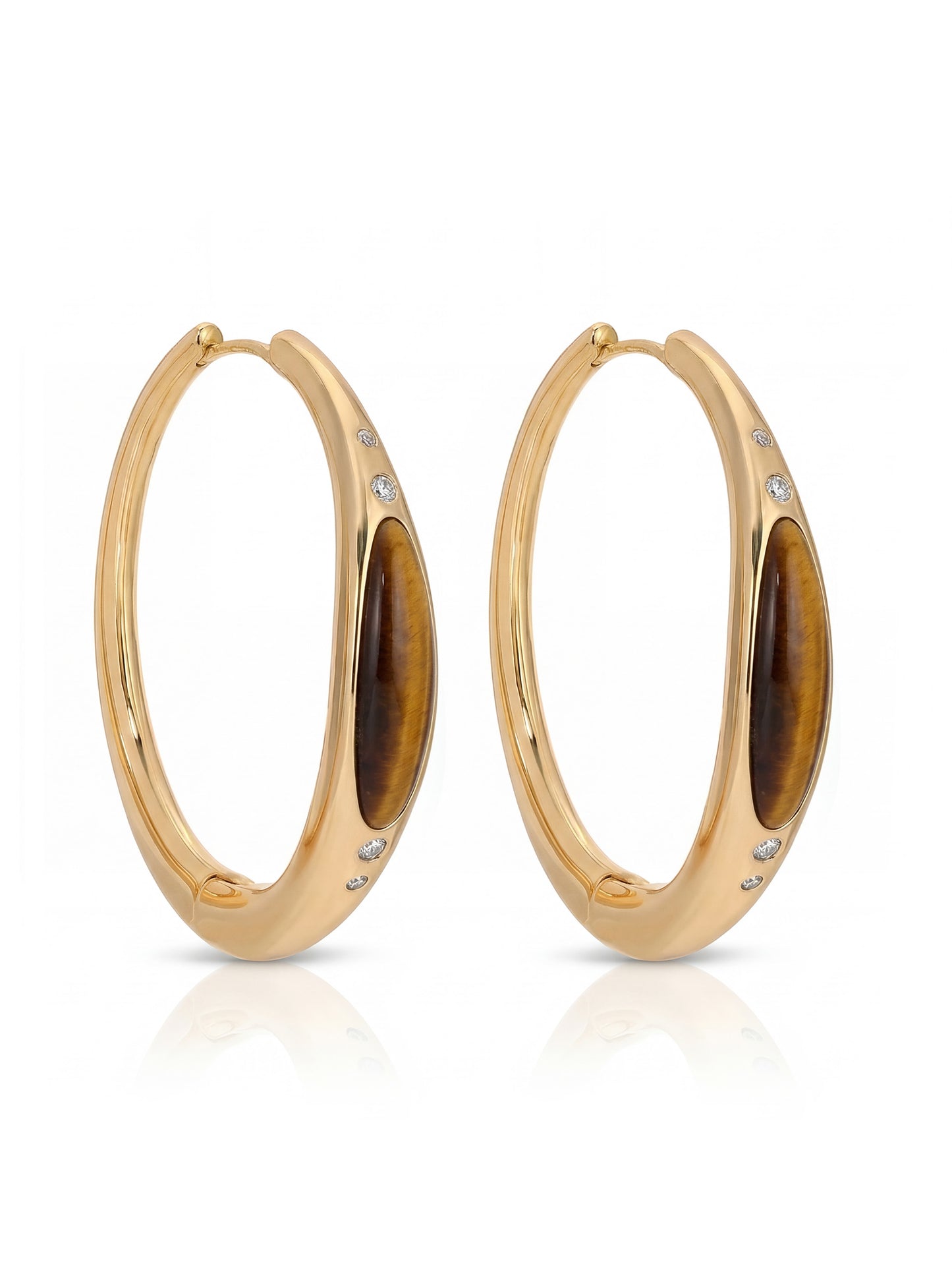 Tiger's Eye Solstice Hoops