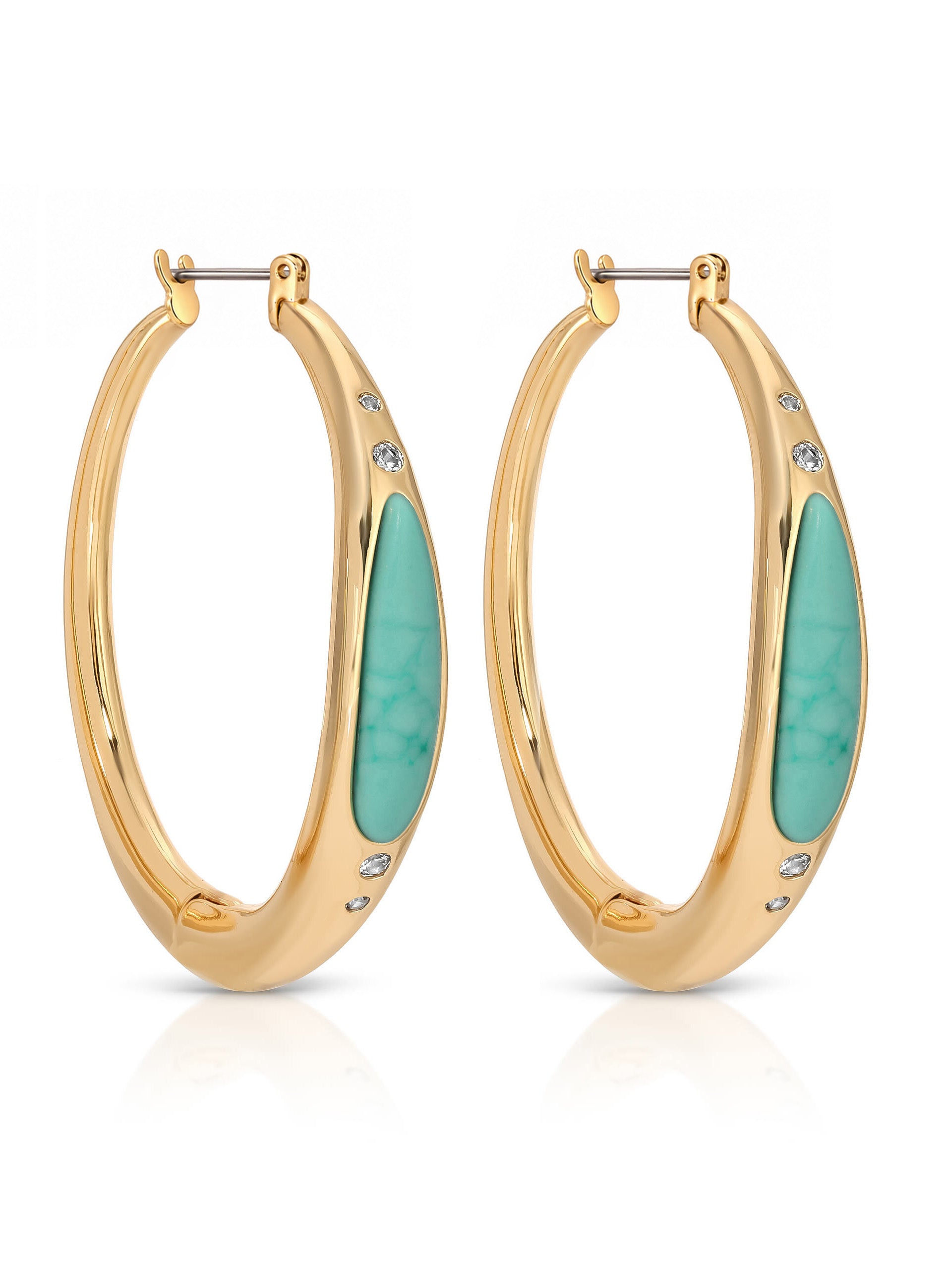 Turquoise Solstice Hoops close