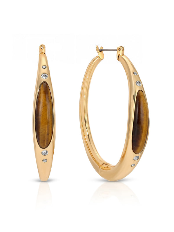 Tiger's Eye Solstice Hoops