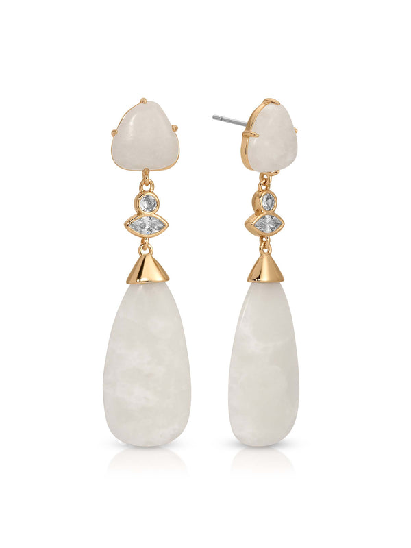 Solstice Drop Earrings in Bone