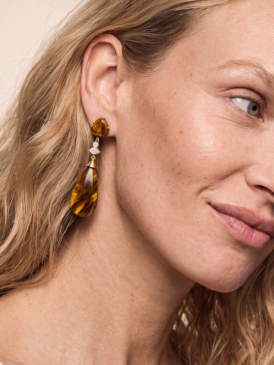 Tiger's Eye Solstice Drop Earrings