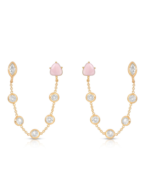 Double Piercing Rose Earrings