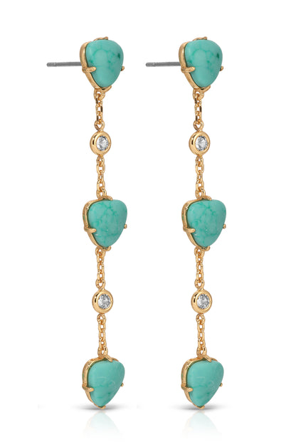 Turquoise Solstice Dangle Earrings side