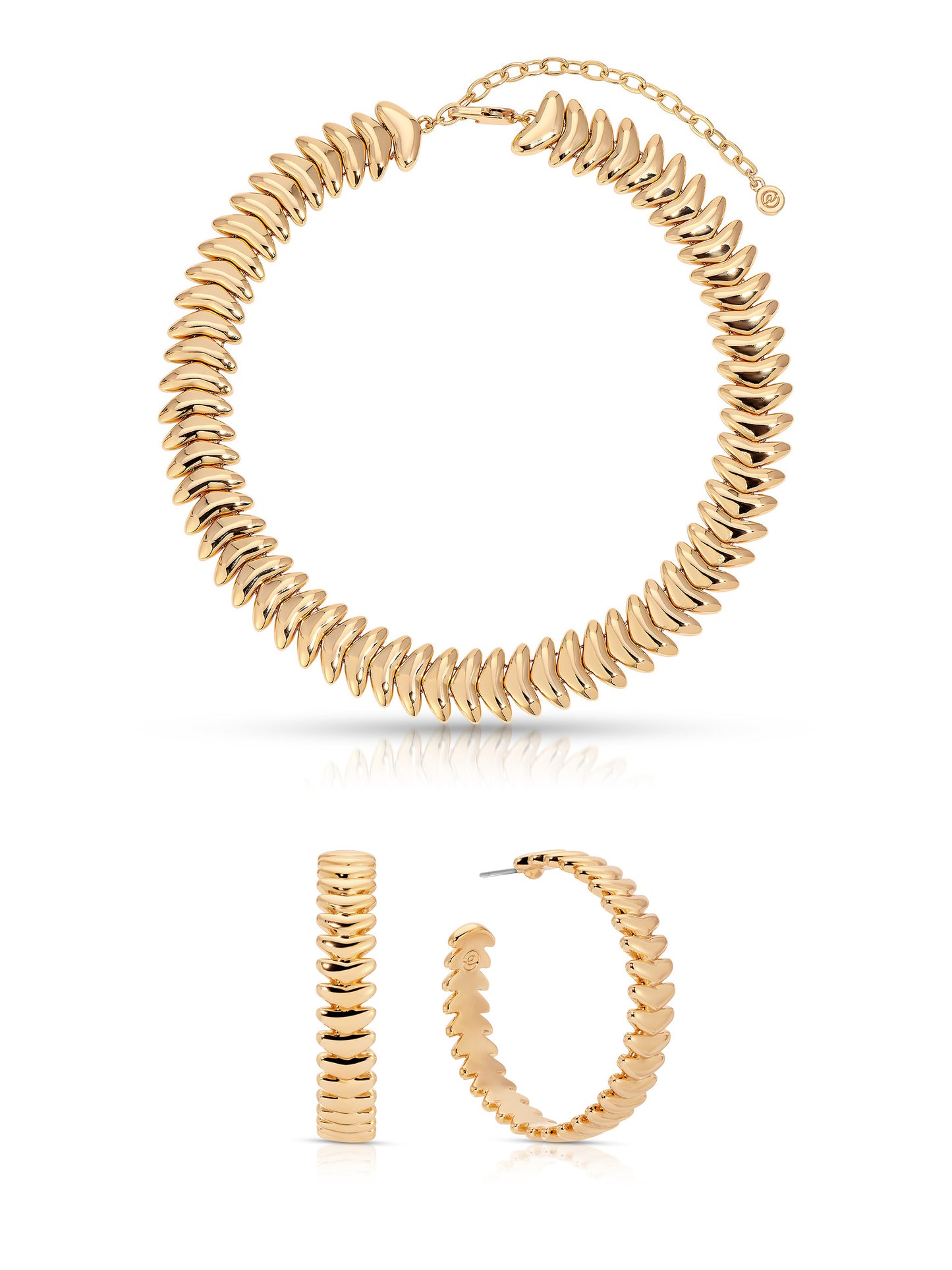 Metal Moderna Large Hoop Set