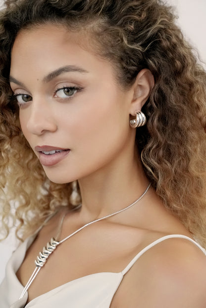Triple Ribbed Hoops