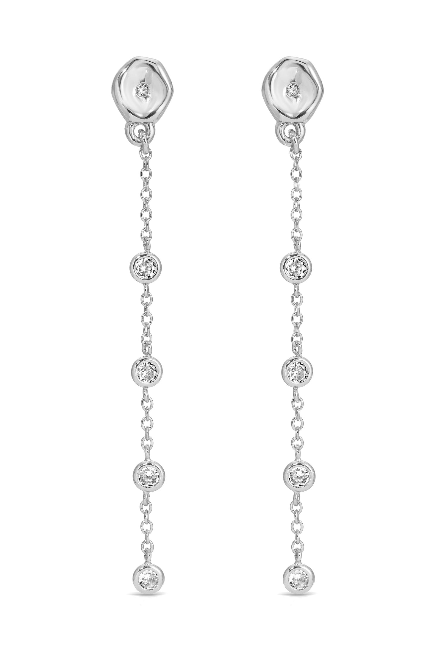 Dainty Dream Drop Earrings rhodium