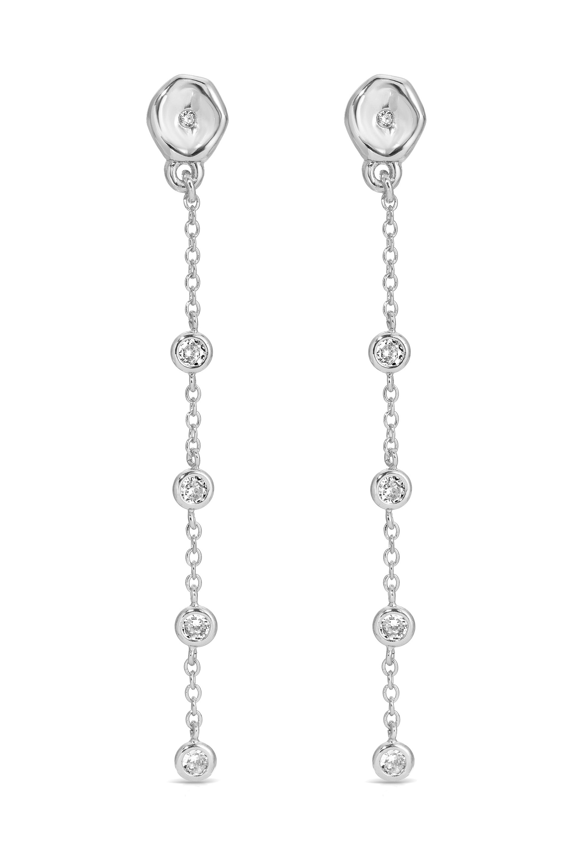 Dainty Dream Drop Earrings rhodium