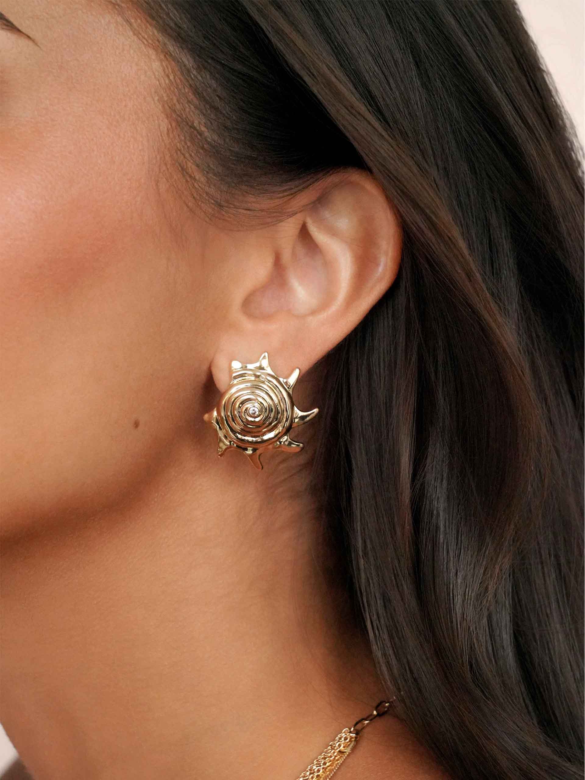 Sorrento Statement Earrings on model