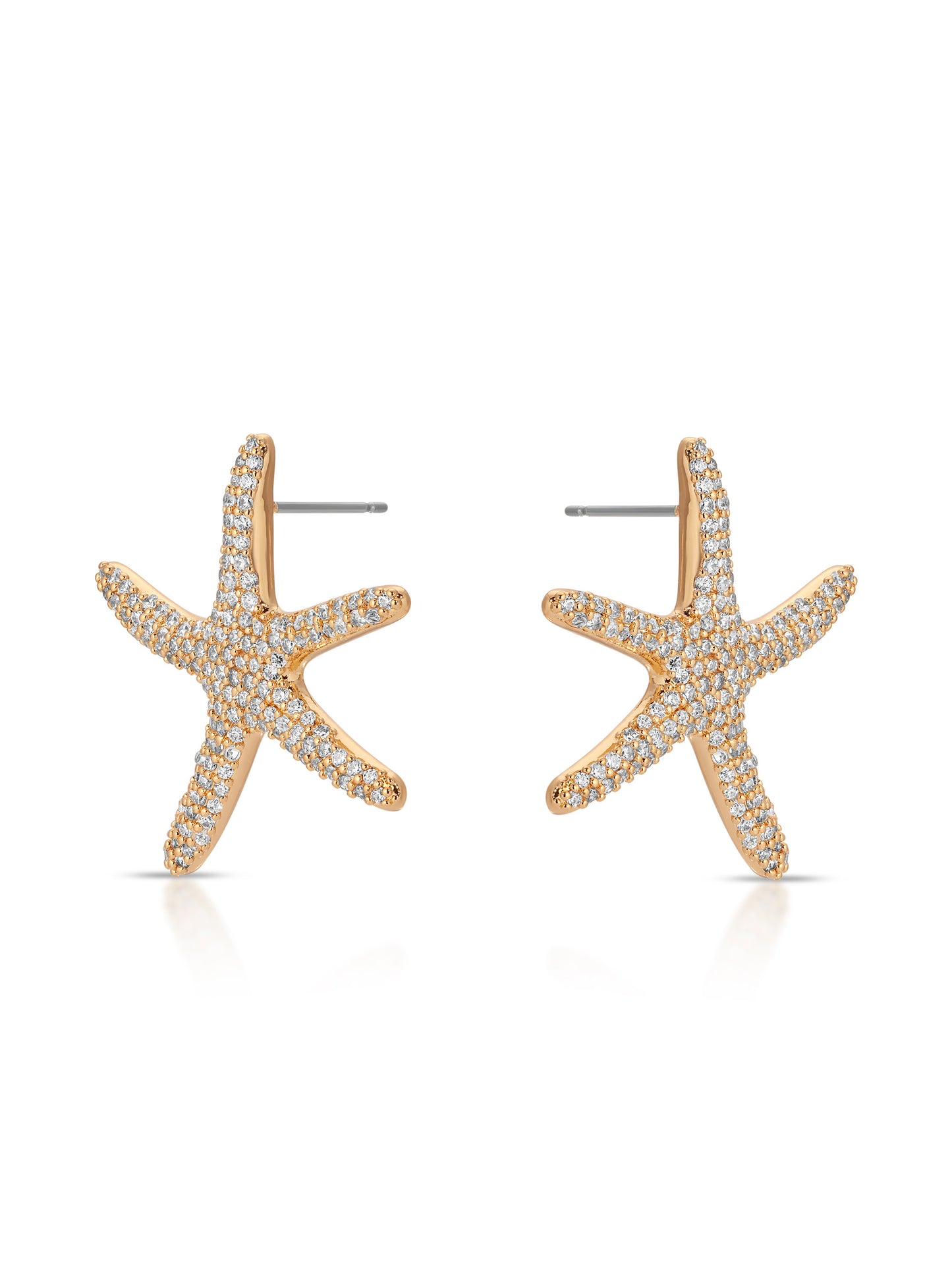Pavè Starfish Earrings side