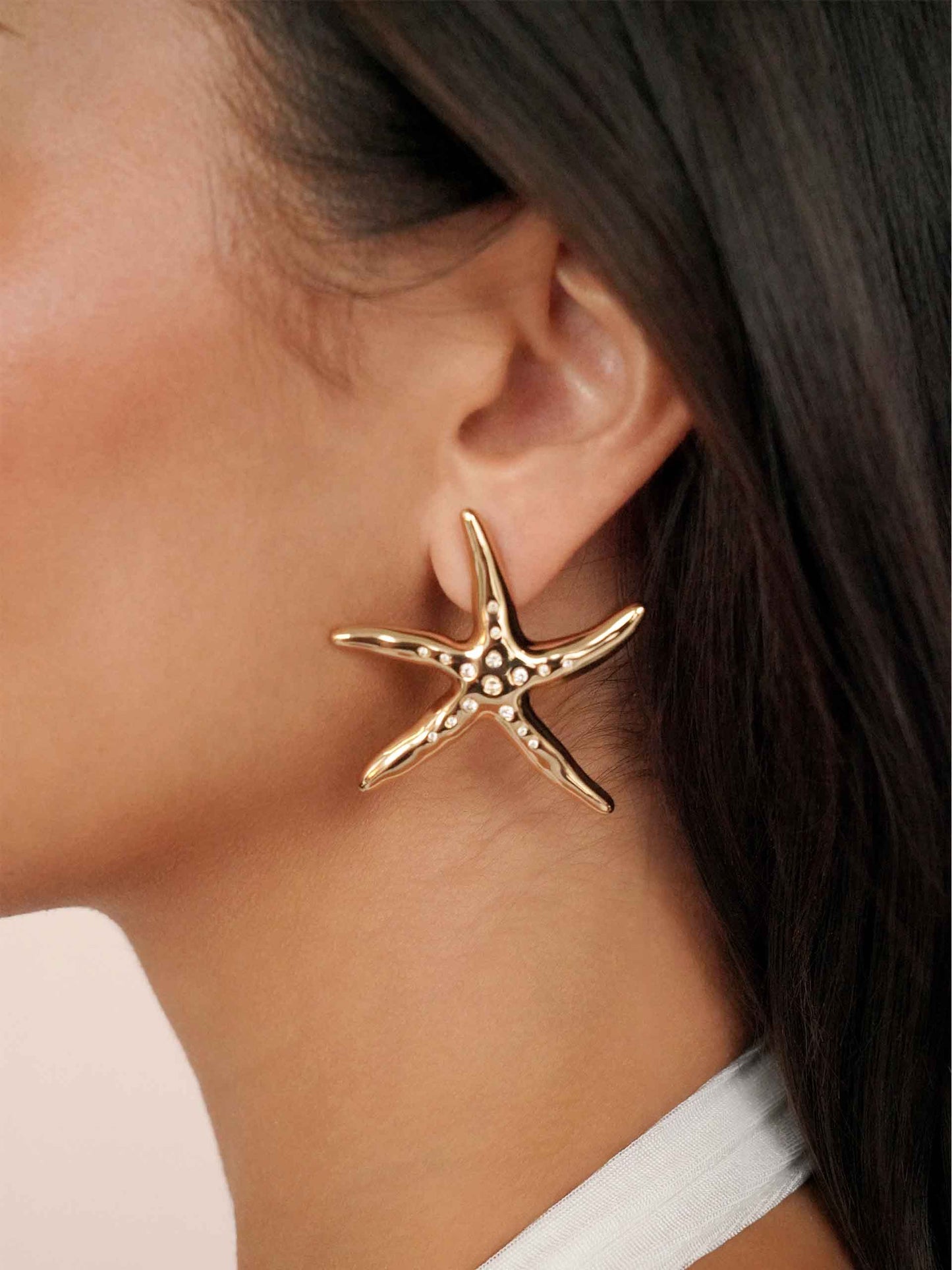 Starfish Luxe Earrings on model