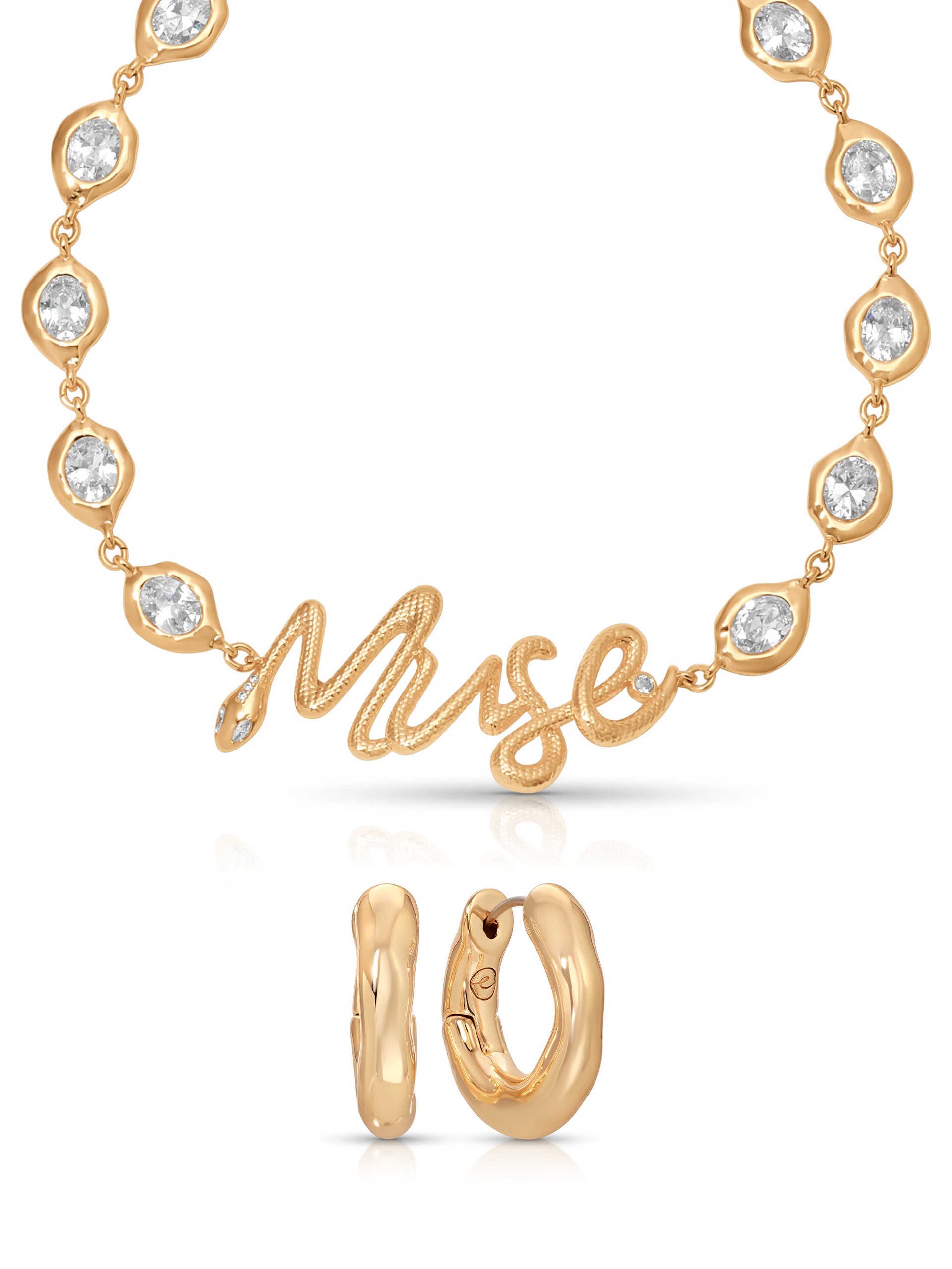 Muse Choker & Mini Molten Hoop Earrings Set