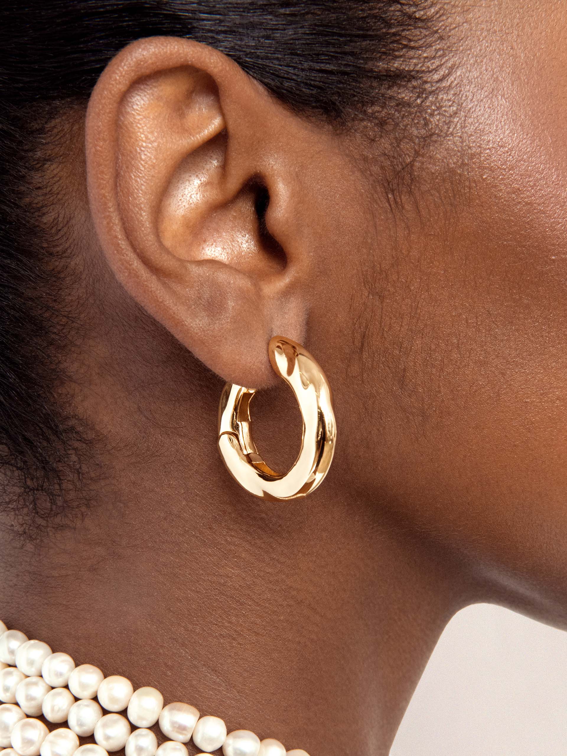 Molten Hoops 18k Gold Plated model