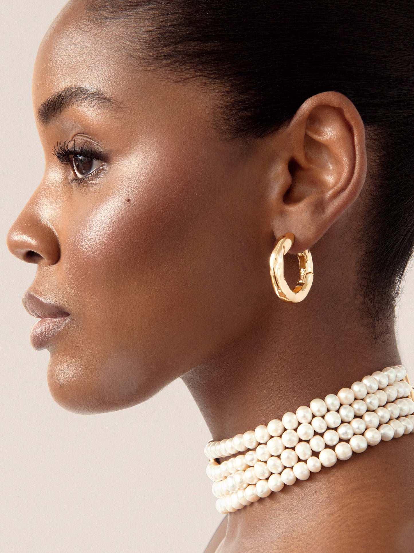 Molten Hoops 18k Gold Plated model 2