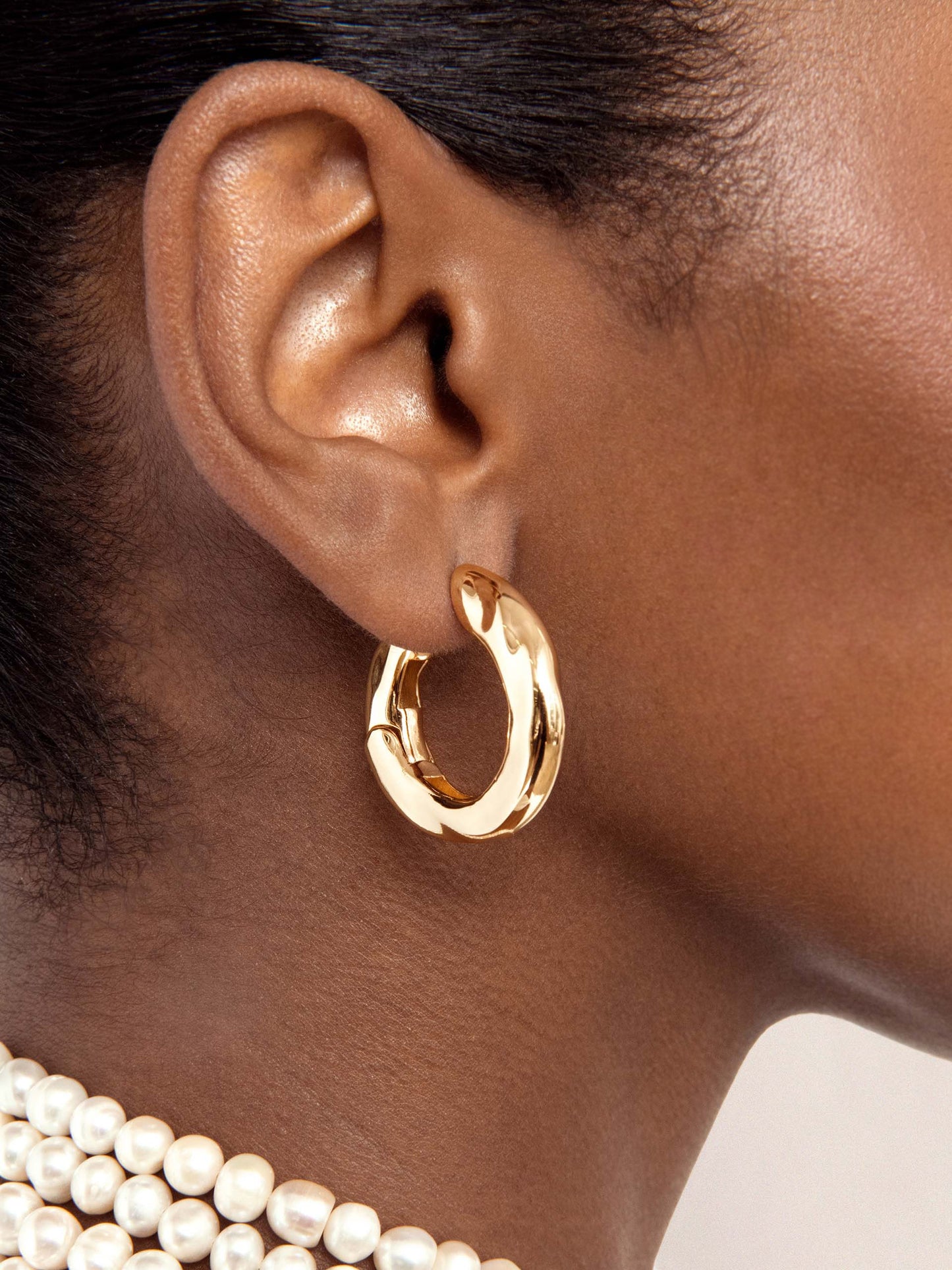 Molten Hoops 18k Gold Plated model
