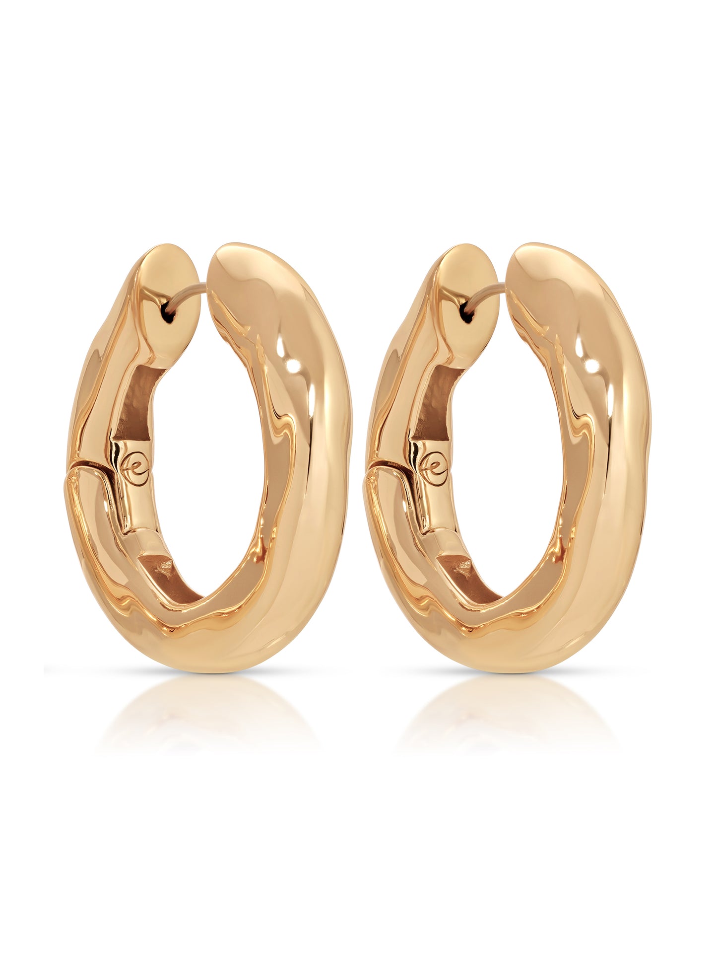 Molten Hoops 18k Gold Plated 3