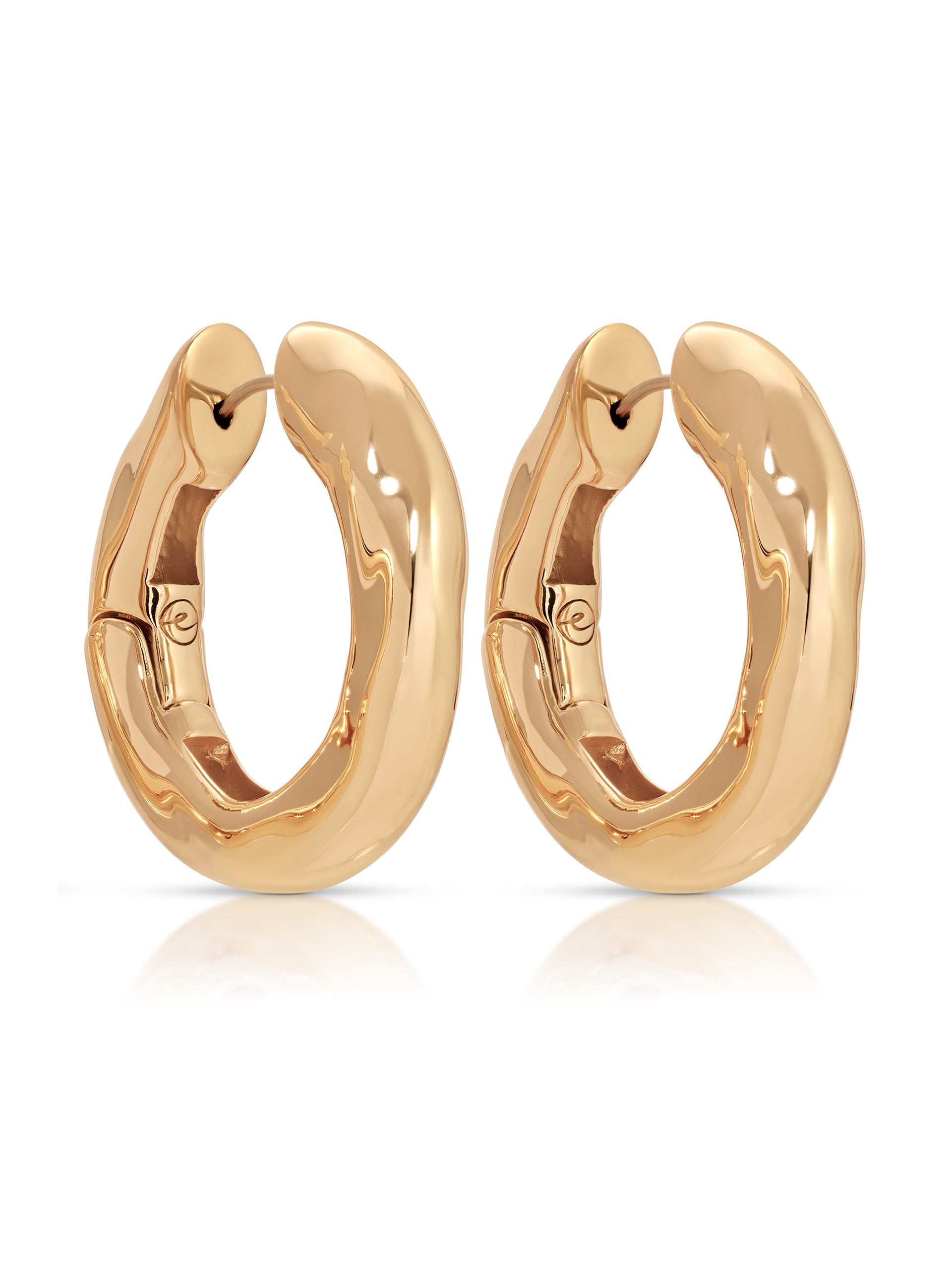 Molten Hoops 18k Gold Plated 3