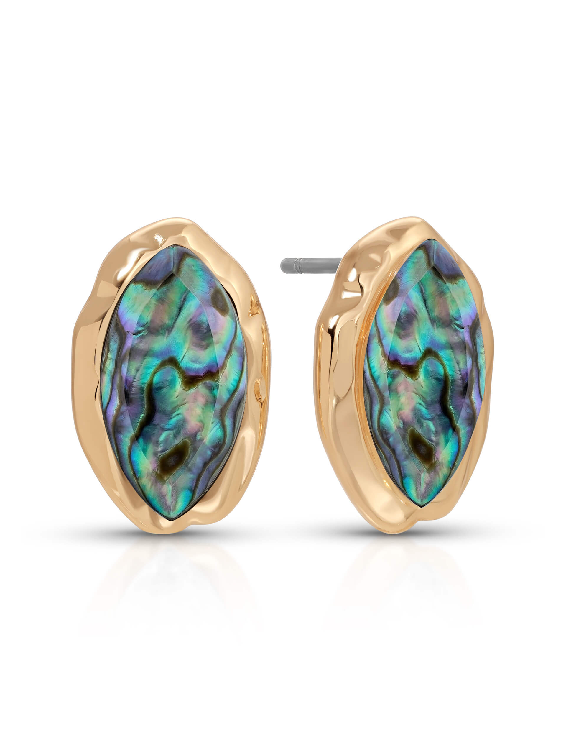 Abalone with 18k Gold Plating Luxe Mini Studs