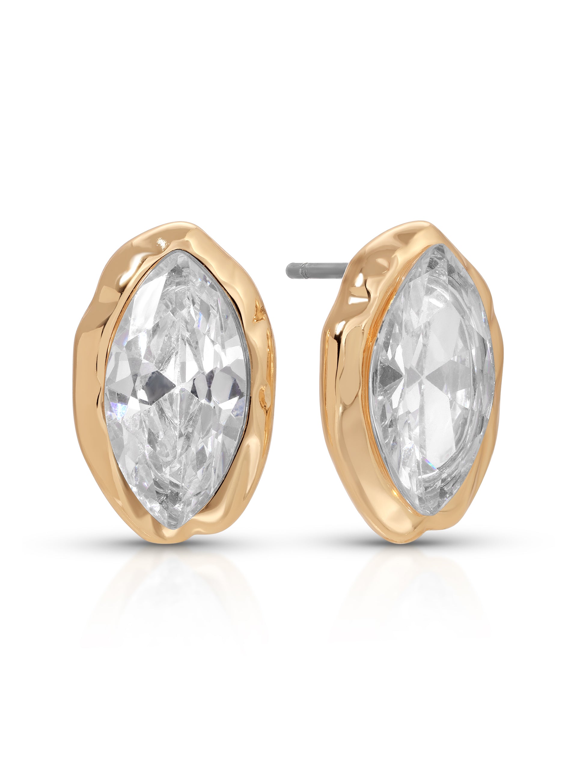 Crystal Luxe Mini Studs Clear Crystal with 18k Gold Plating 3