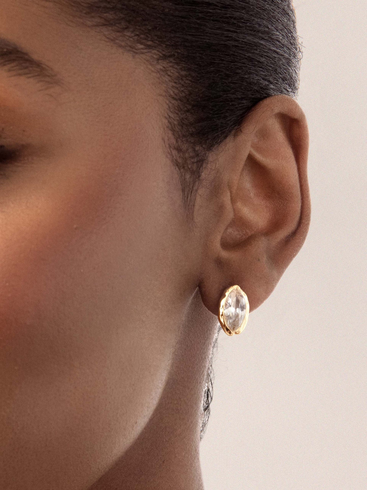 Crystal Luxe Mini Studs Clear Crystal with 18k Gold Plating model