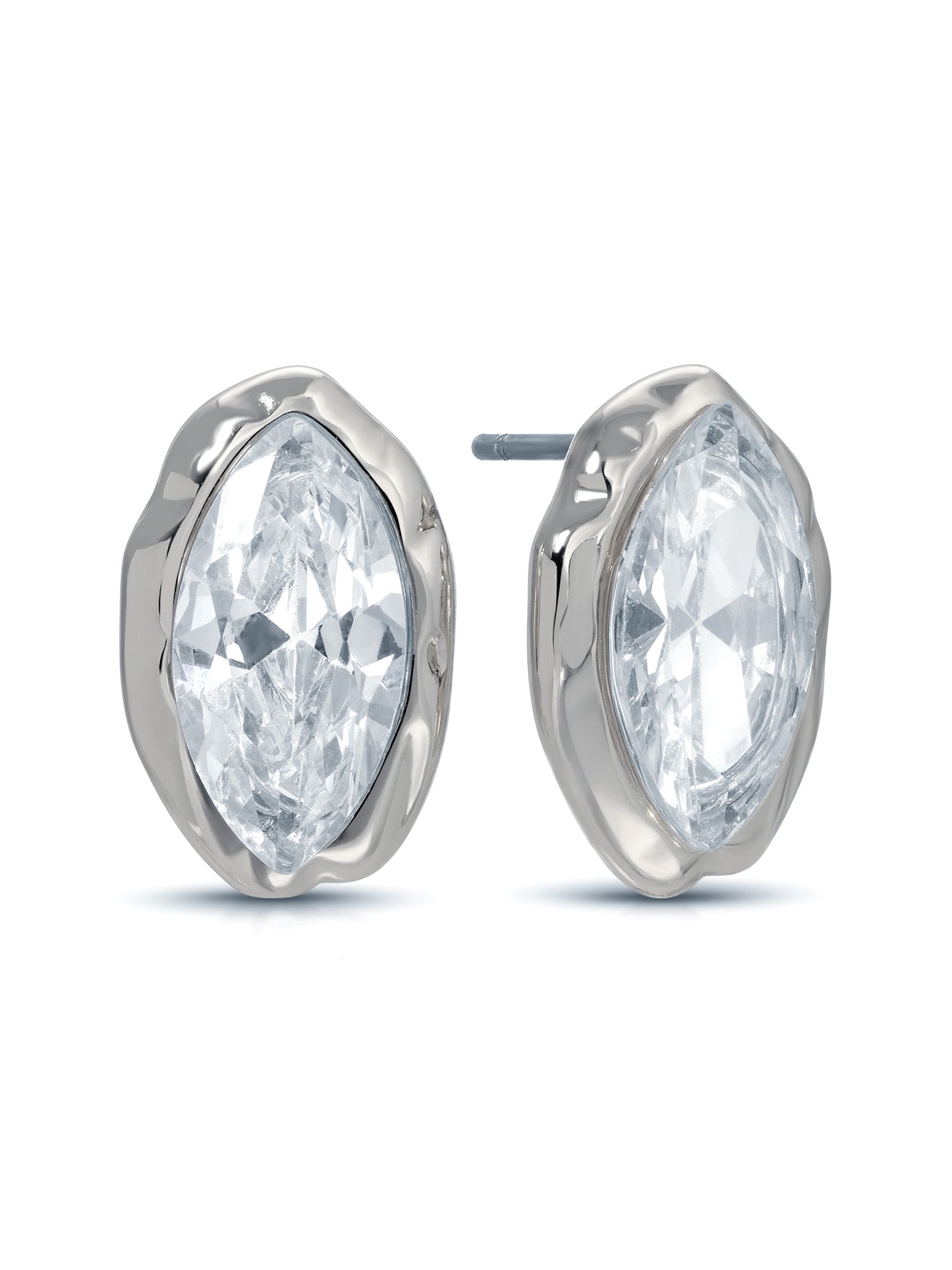 Crystal Luxe Mini Studs Clear Crystal with Silver Plating 1