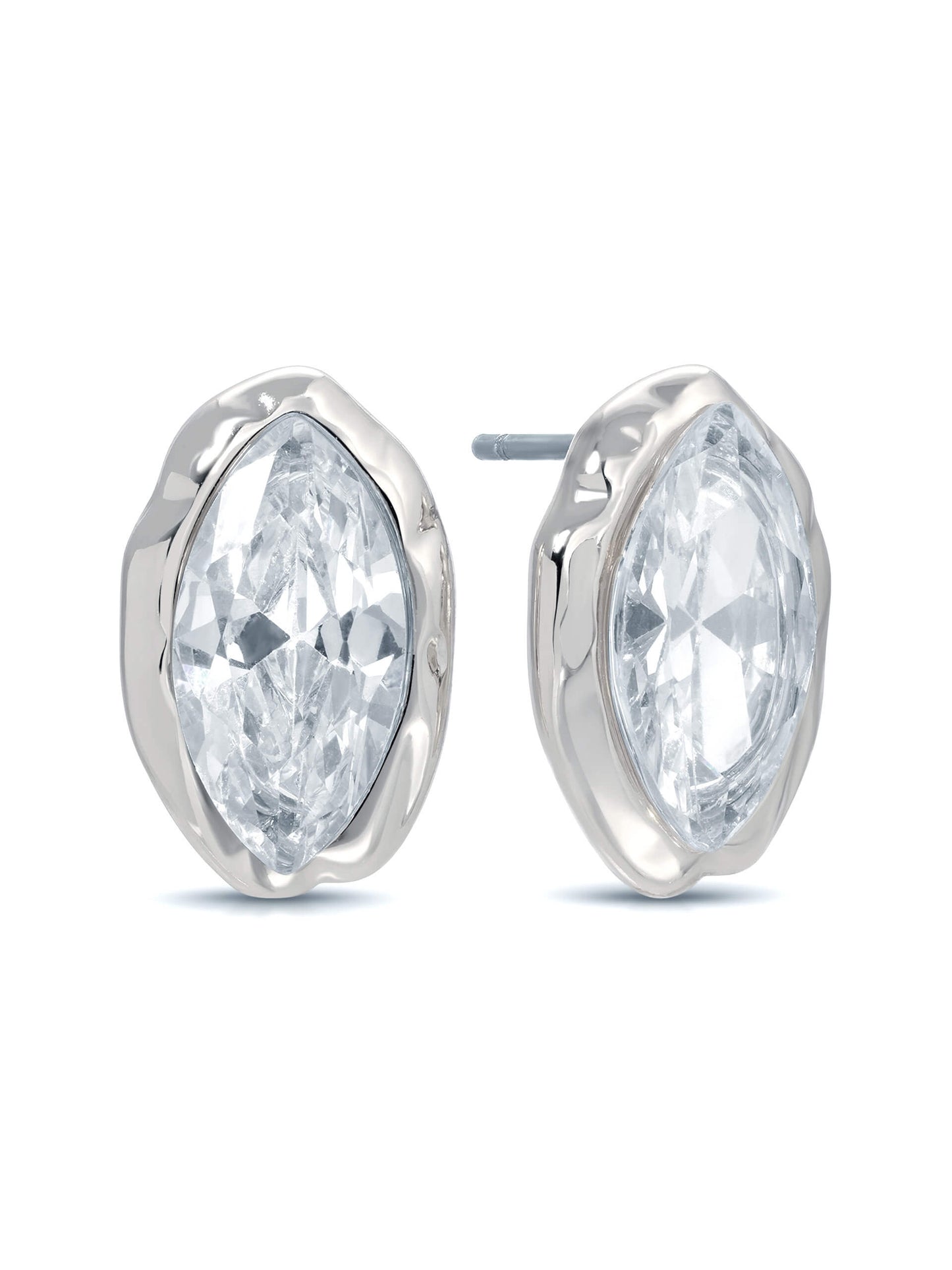 Crystal Luxe Mini Studs Clear Crystal with Silver Plating 3
