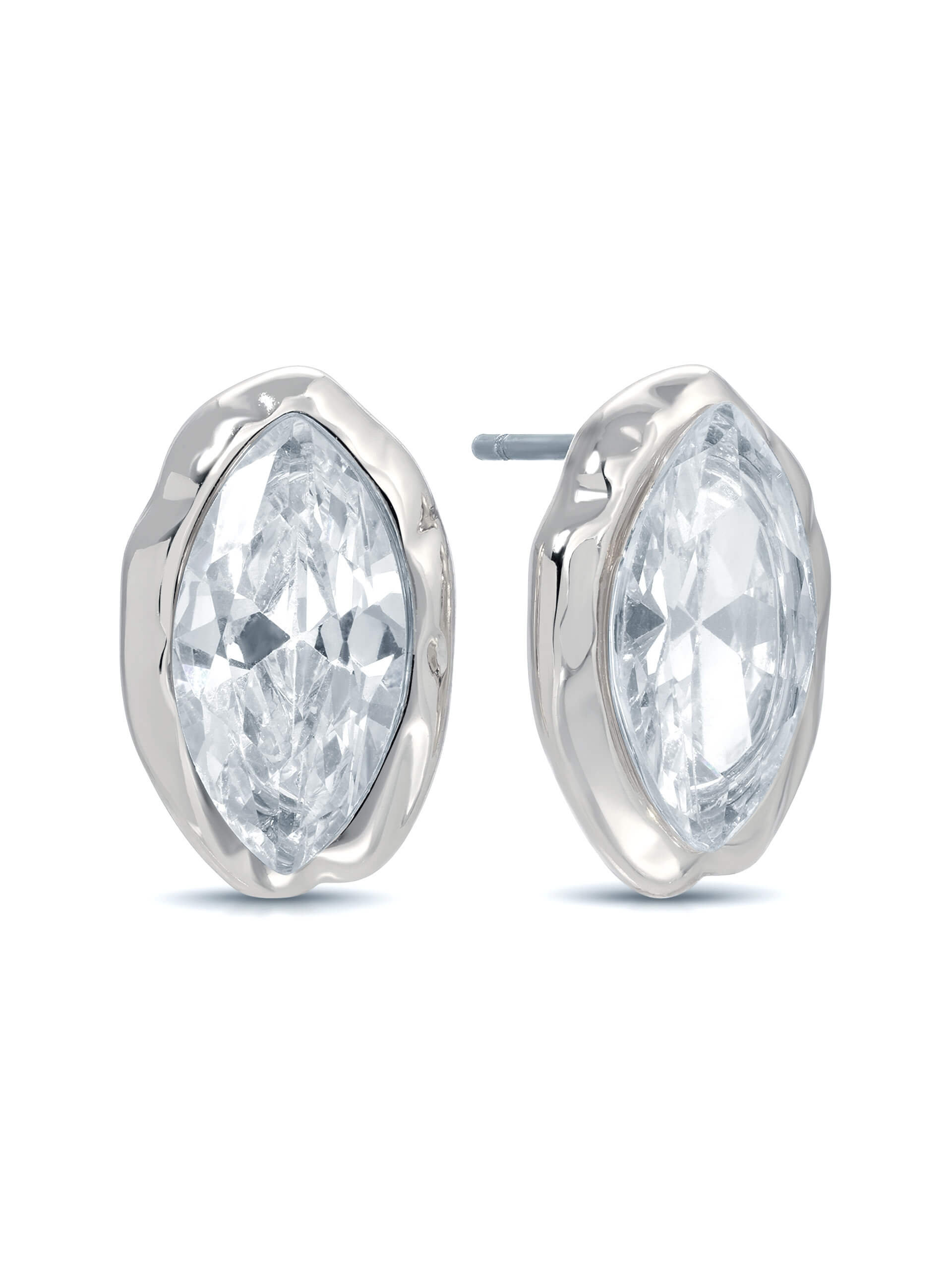 Crystal Luxe Mini Studs Clear Crystal with Silver Plating 3