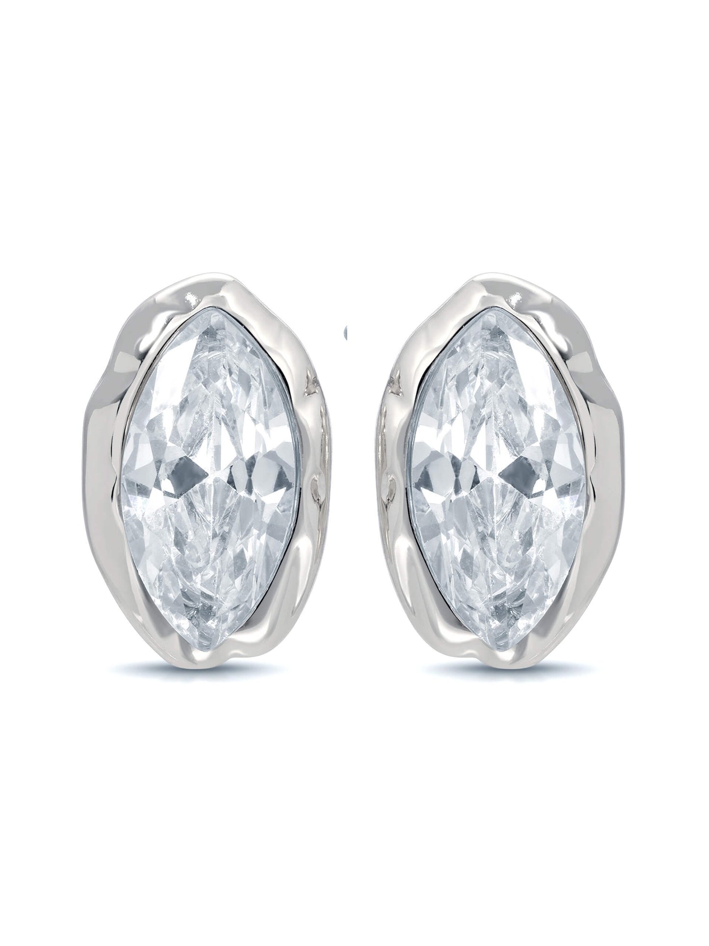 Crystal Luxe Mini Studs Clear Crystal with Silver Plating 1
