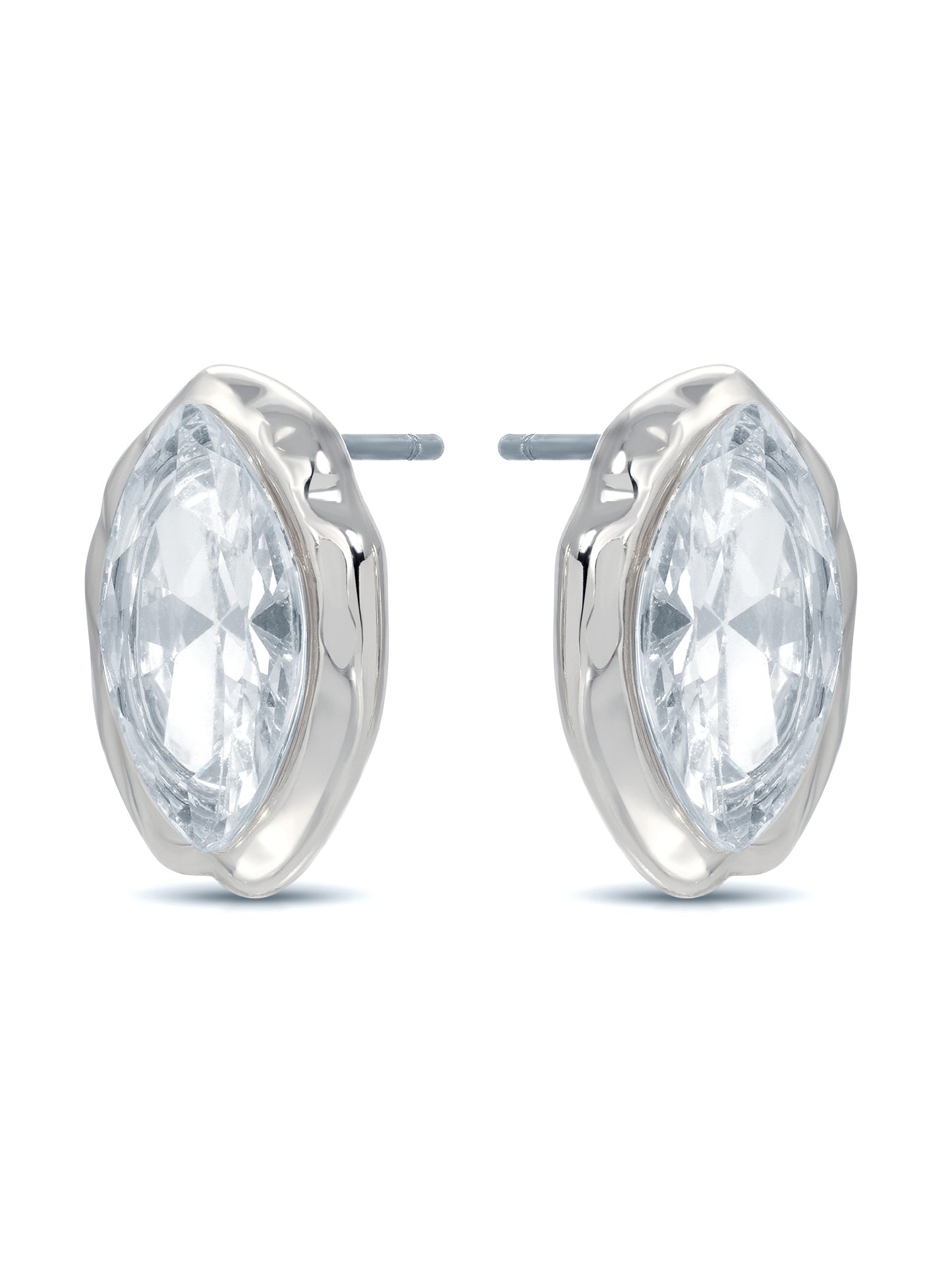 Crystal Luxe Mini Studs Clear Crystal with Silver Plating 2