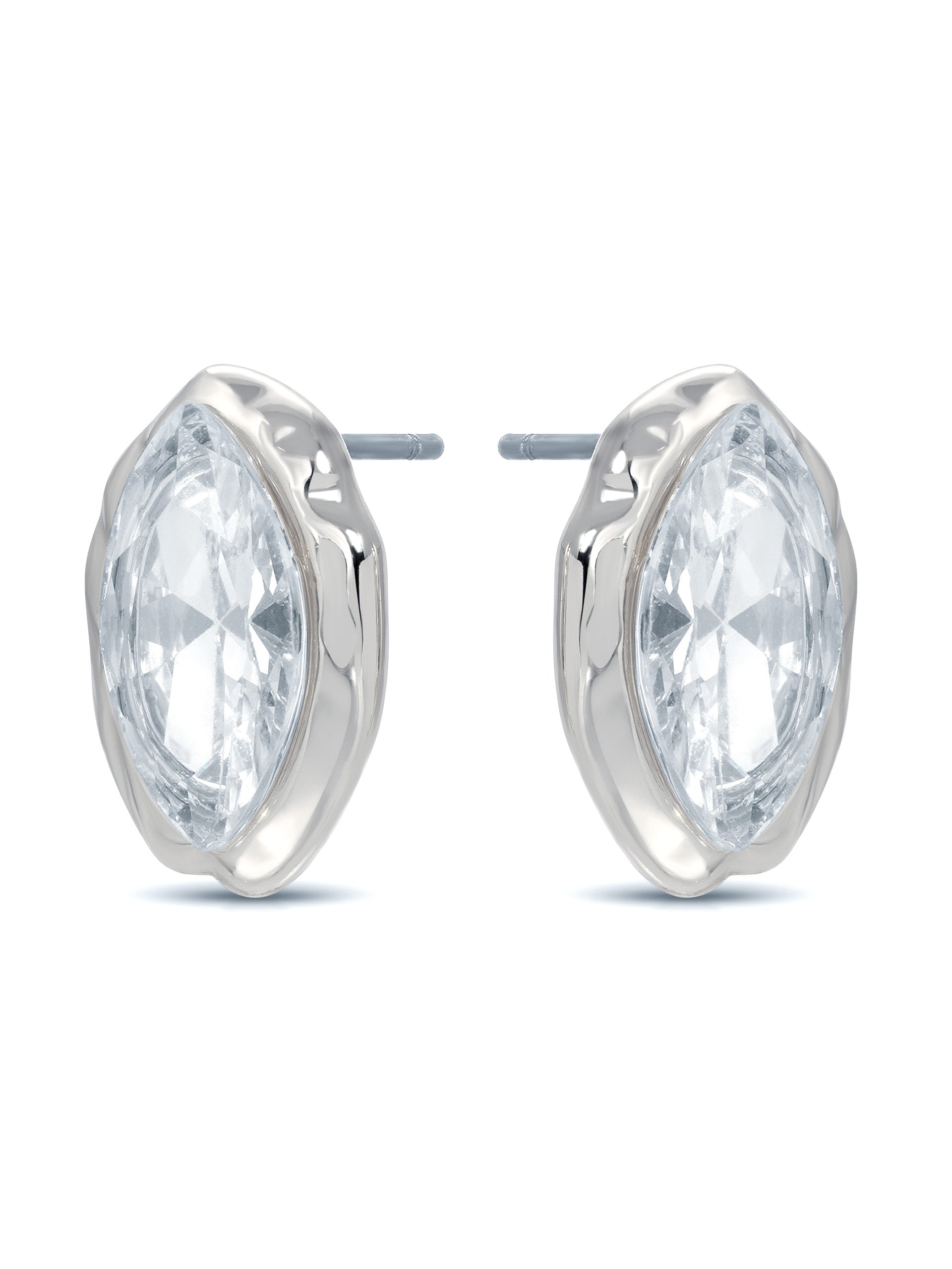 Crystal Luxe Mini Studs Clear Crystal with Silver Plating 2