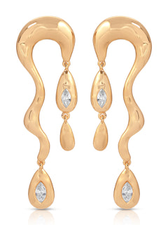 Melting Metal Dangle Earrings