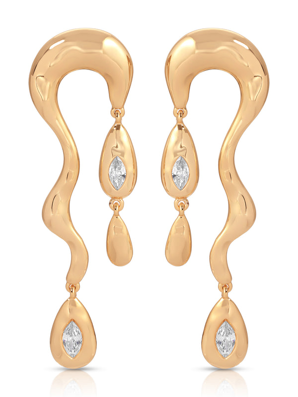 Melting Metal Dangle Earrings