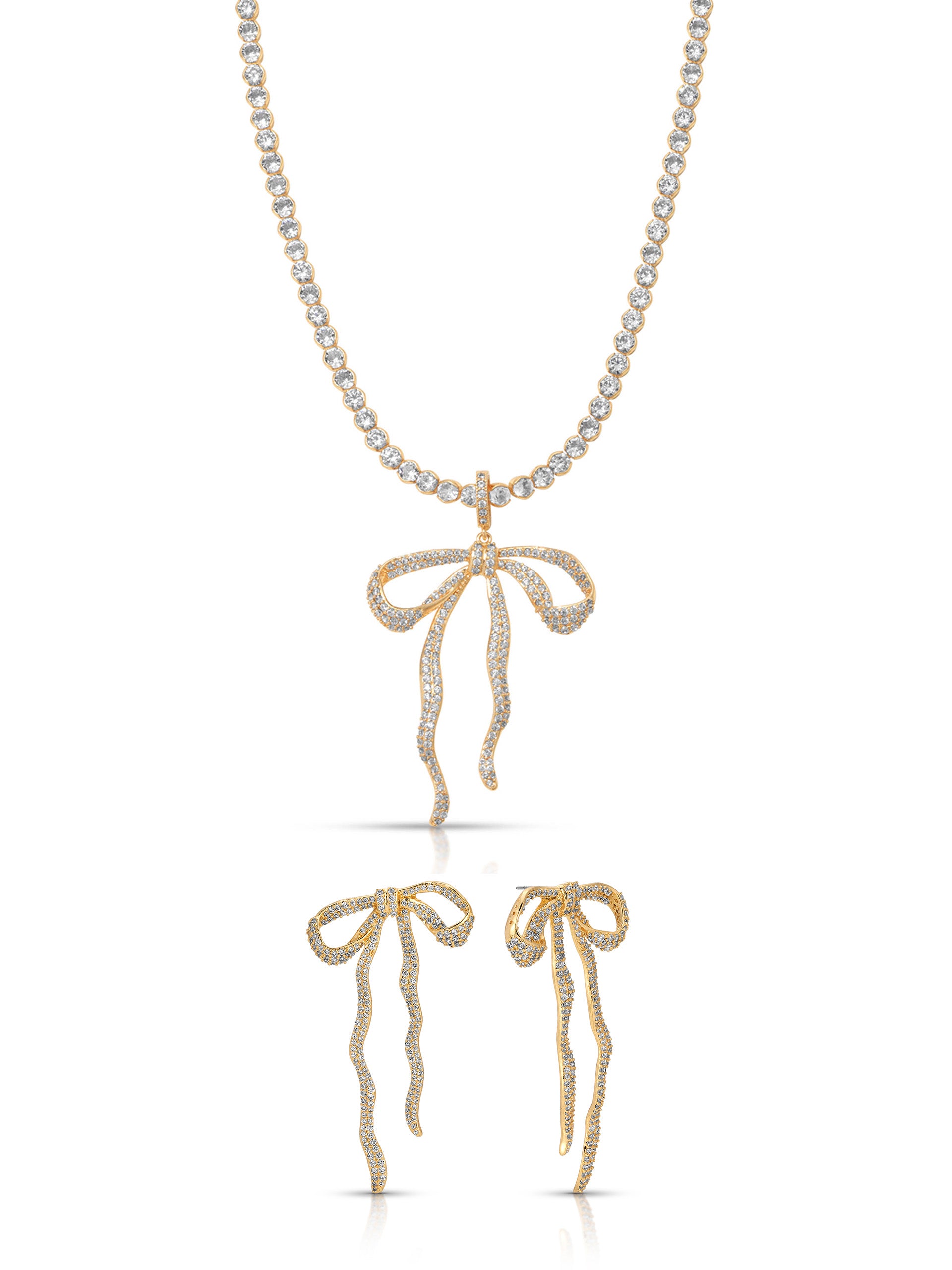 Pavé Bow Set