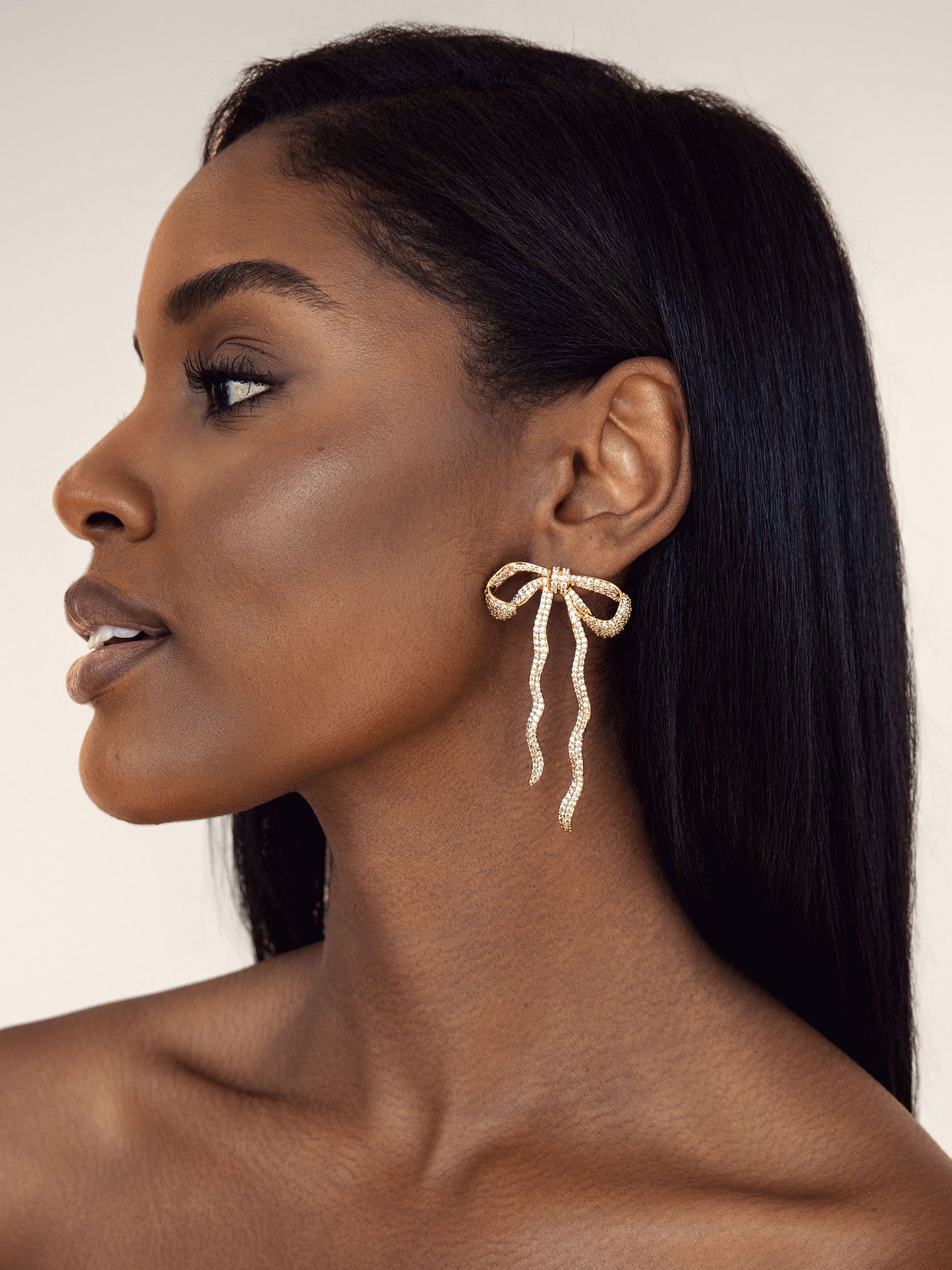Pave Bow Earrings