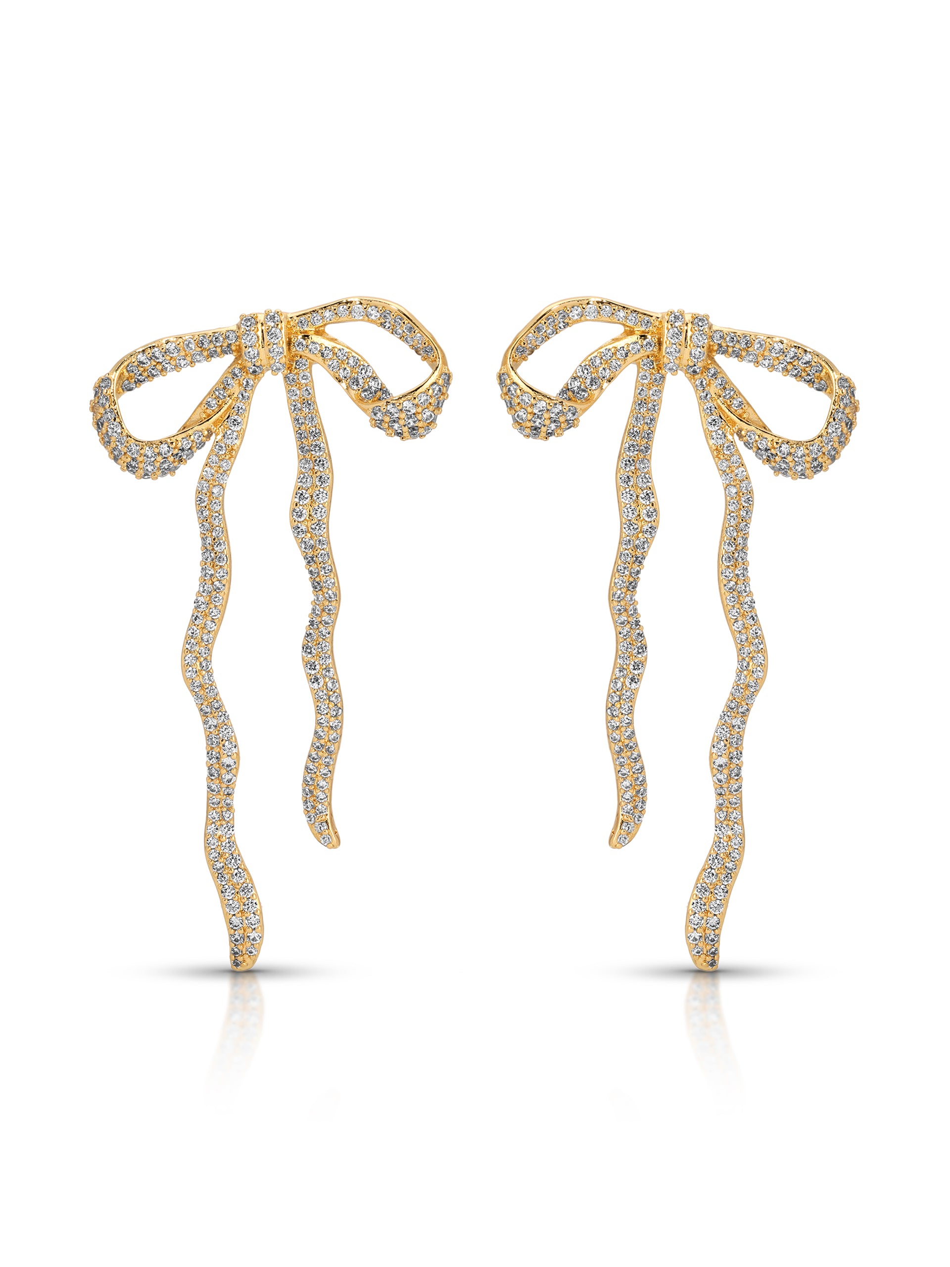 Pave Bow Earrings