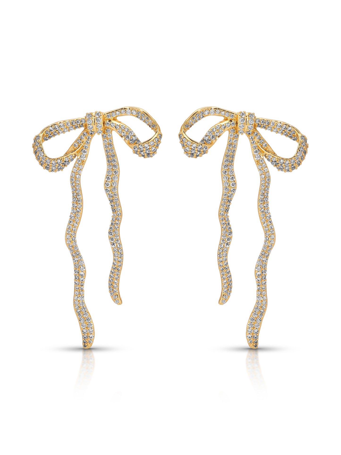 Pave Bow Earrings
