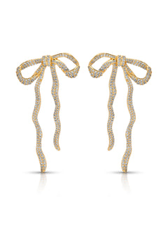 Pave Bow Earrings