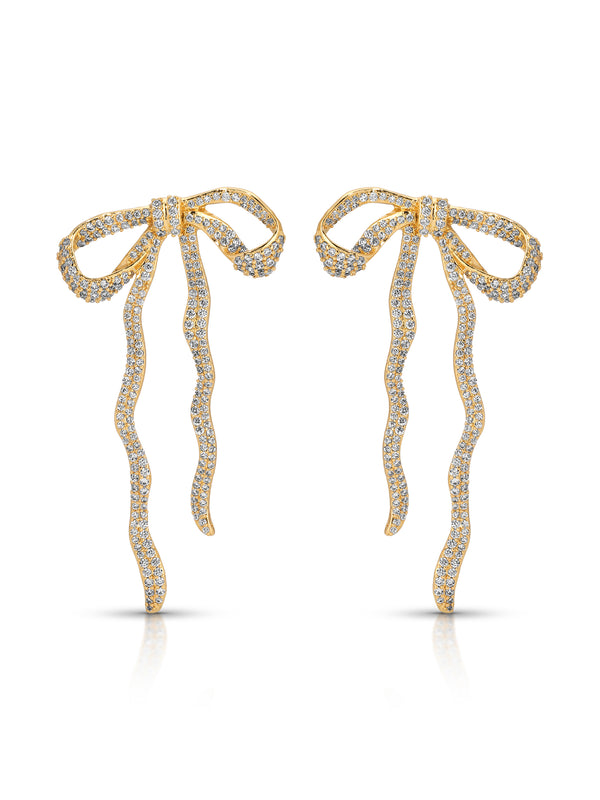 Pave Bow Earrings