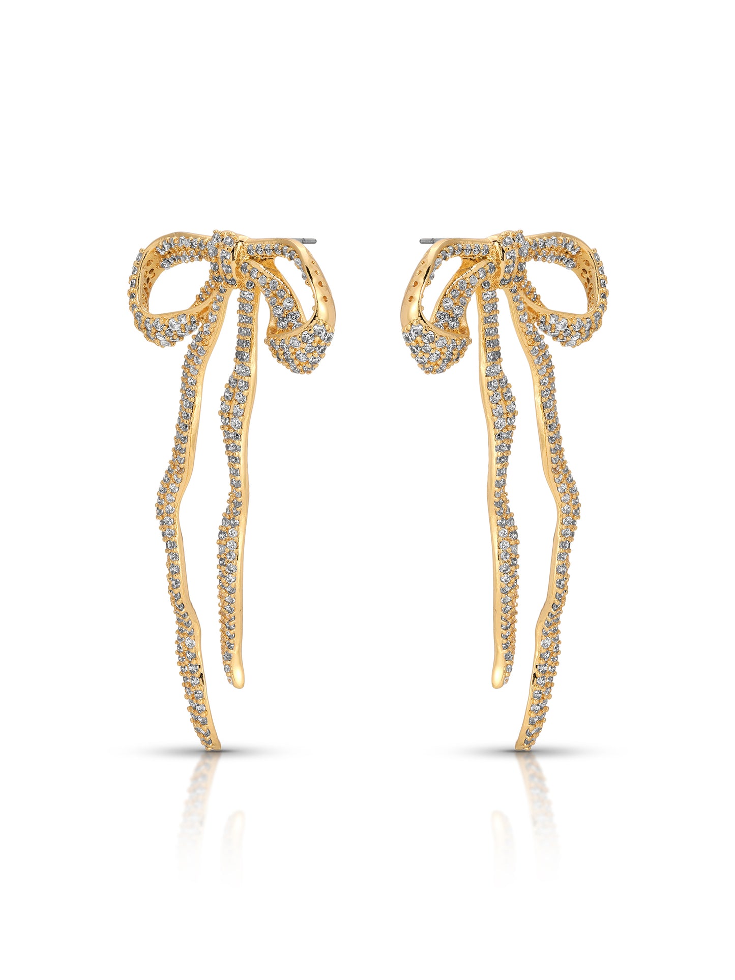 Pave Bow Earrings