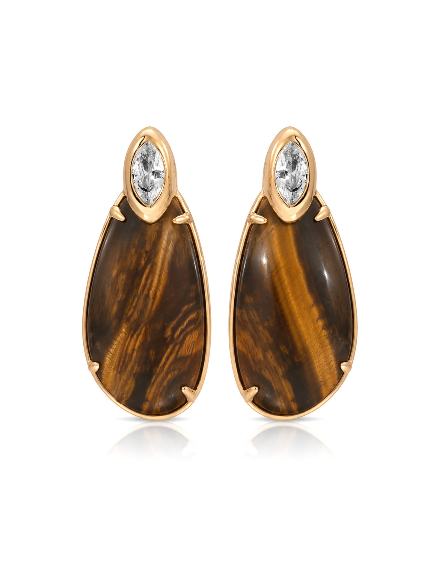 Majestic Stone Tiger's Eye Earrings