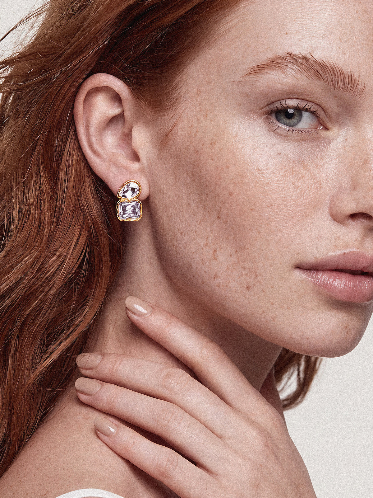 Clear Crystal with 18k Gold Plating model 2