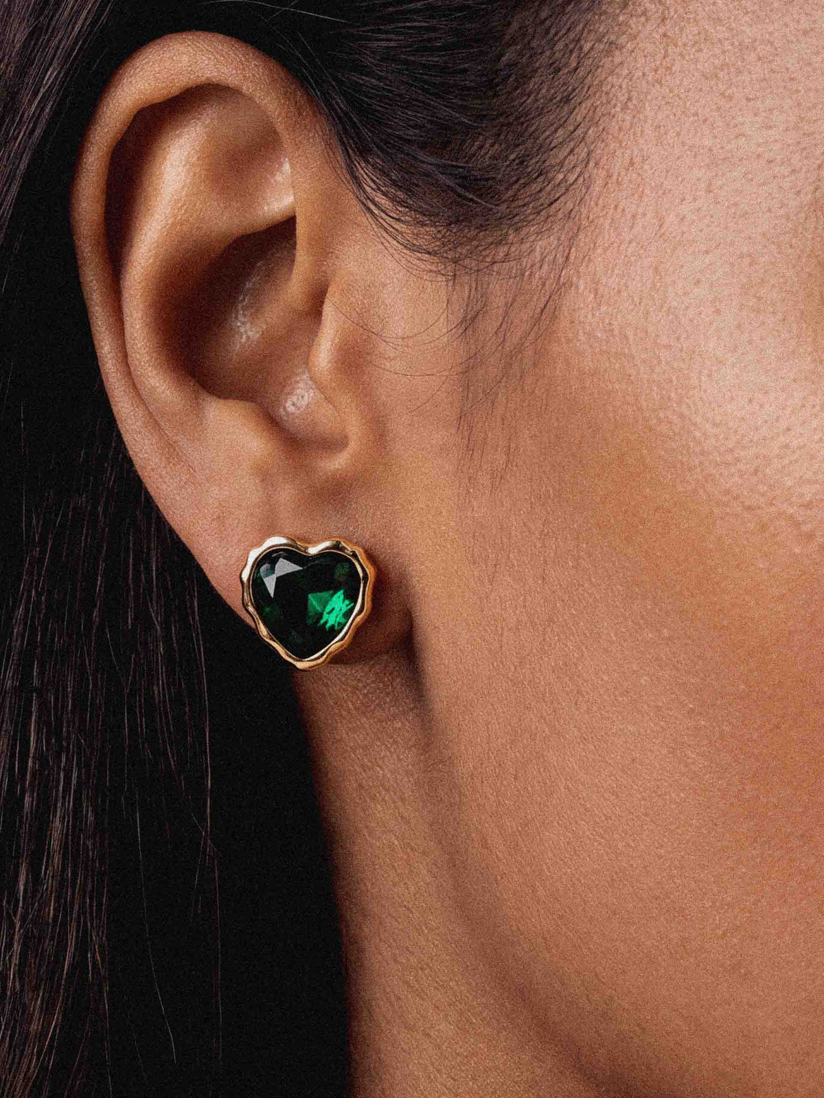 Emerald Crystal with 18k Gold Plating model 2