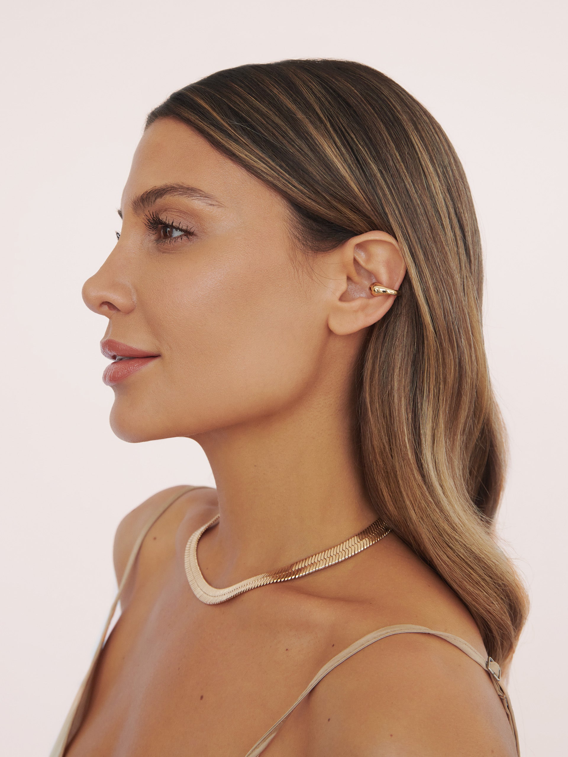 Teardrop Ear Cuff 18k Gold Plated model 2