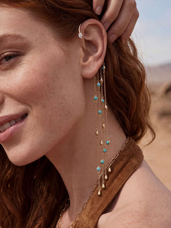 Linear Chains Statement Ear Cuff Second