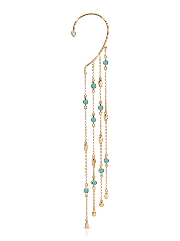 Linear Chains Statement Ear Cuff