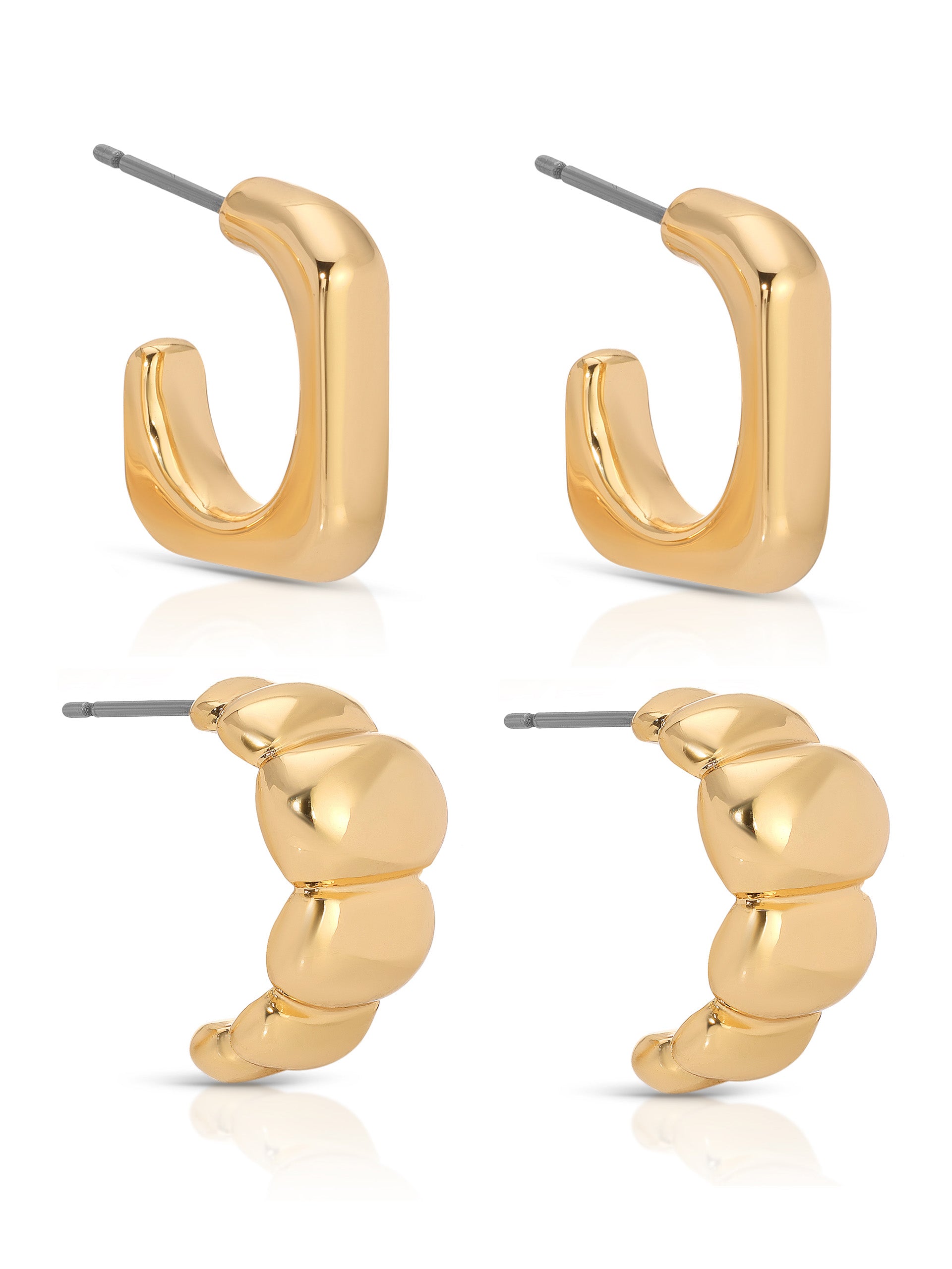 Everyday Ear Stack Set 18k Gold Plated 3