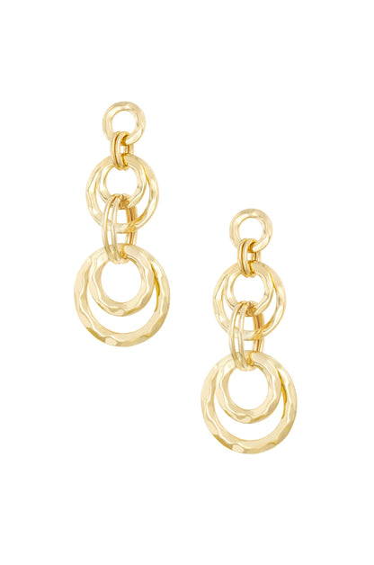 Golden Circle 18k Gold Plated Dangle Earrings
