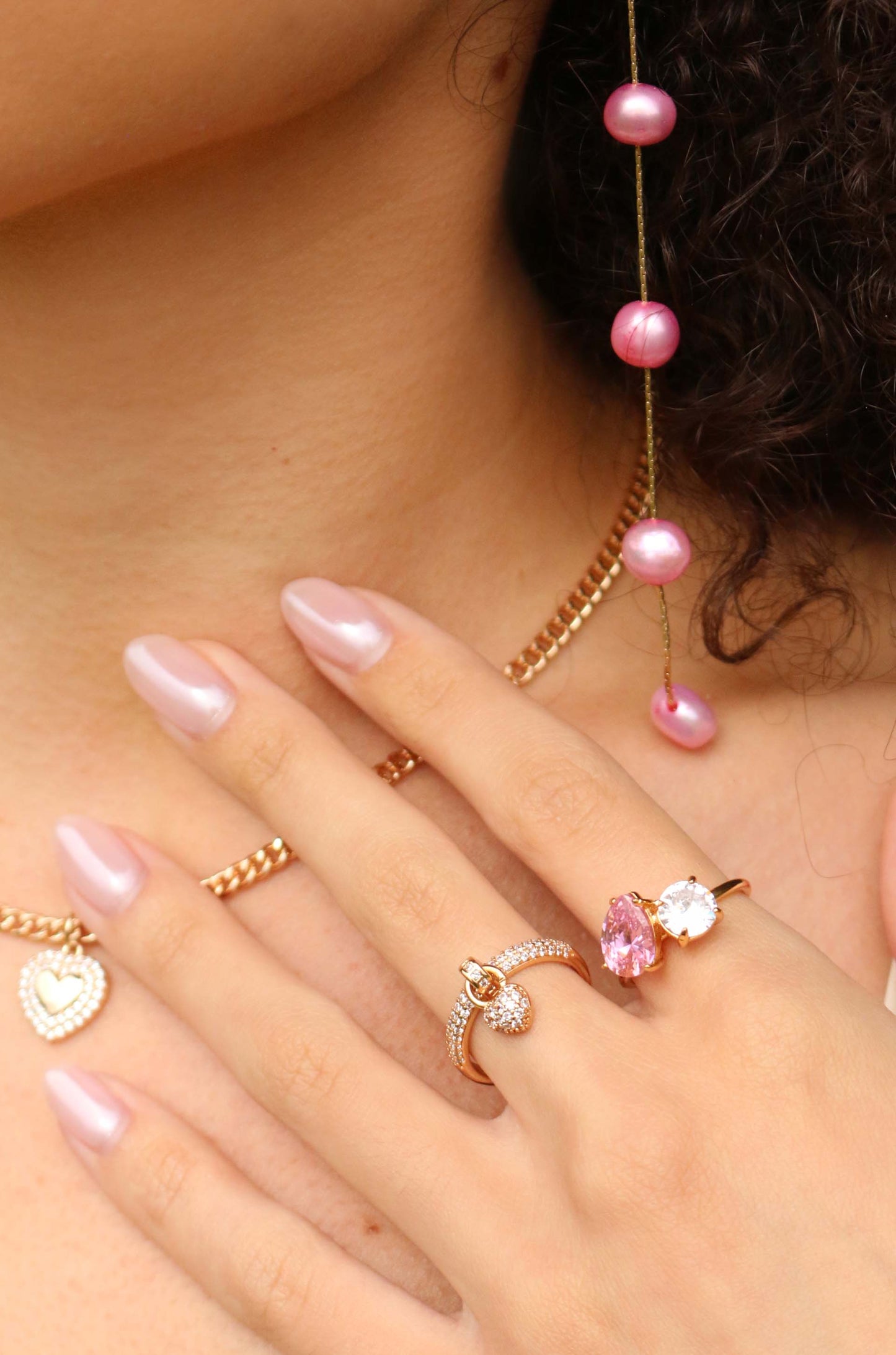 Toi Et Moi Forever Ring on model