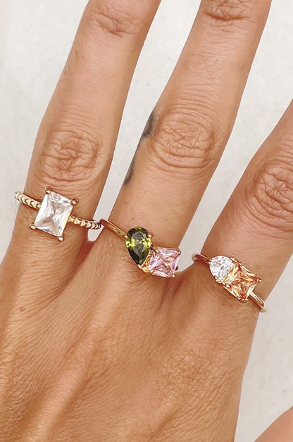 Toi Et Moi My Love 18k Gold Plated Ring on model