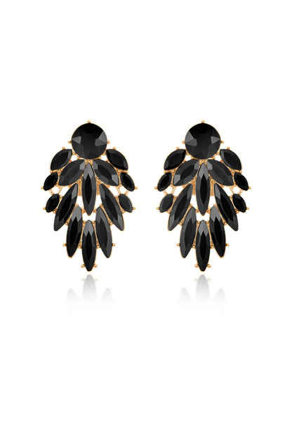 Cry Me A River 18k Gold Plated Earrings in black on white